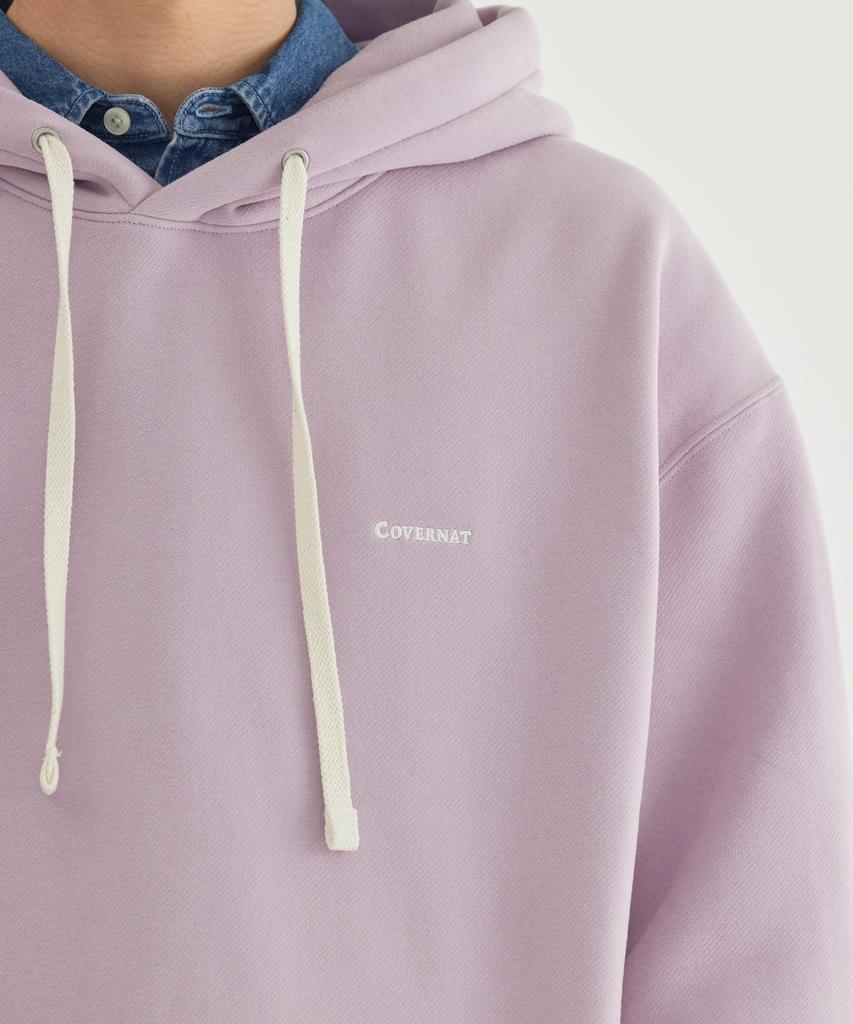 Small Logo Fleece-Lined Hoodie Light Purple