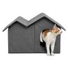 Cat House Large Space Water Resistant Closed Design Comfortable Portable Foldable Cat   for Indoor Pets