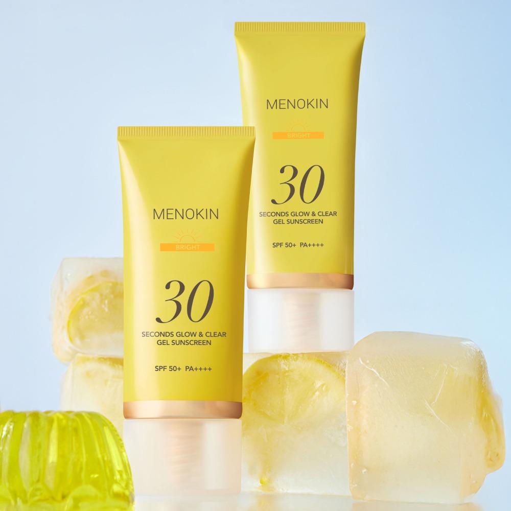 Menokin 30-Seconds Glow and Clear Gel Sunscreen Bright Radiance Tone-Up 50ml