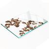 Decorative Glass Kitchen Cutting Board with Coffee Bean Graphics 80X52 Cm