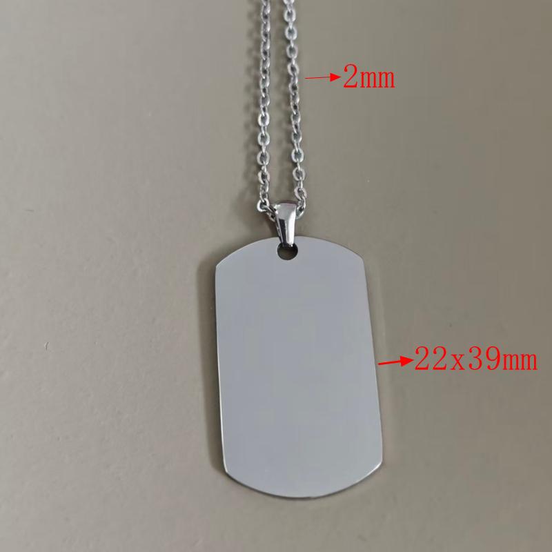 10pcs Titanium Steel Exquisite Trendy Men's Pendant Necklace Polished Mirror Men's Fashion