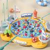 Children's Interactive Magnetic Fishing Toy with Lights & Music - Large Rotating Table for Early Education and Parent-Child Play