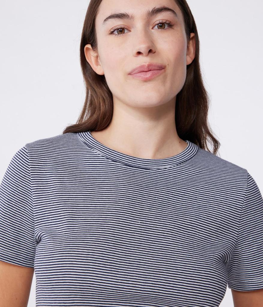 Petit Bateau Mirale Crew Neck Short Sleeve A0BOK XS T-Shirt Navy/Off-White