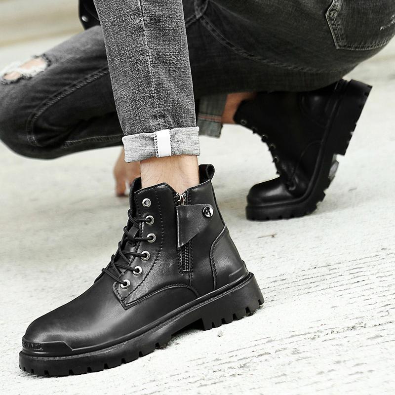 Hot selling autumn and winter men's boots New trendy design style Leisure Business Daily Office Outdoor motorcycle men's shoes