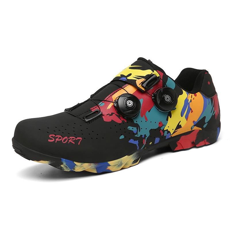 

XT011 Мужские Женские Велосипедные Туфли Велосипед Вращающаяся Пряжка Горный Замок Шоссейный Без Ремешка Кожаная Поверхность Спортивные Кросс 40