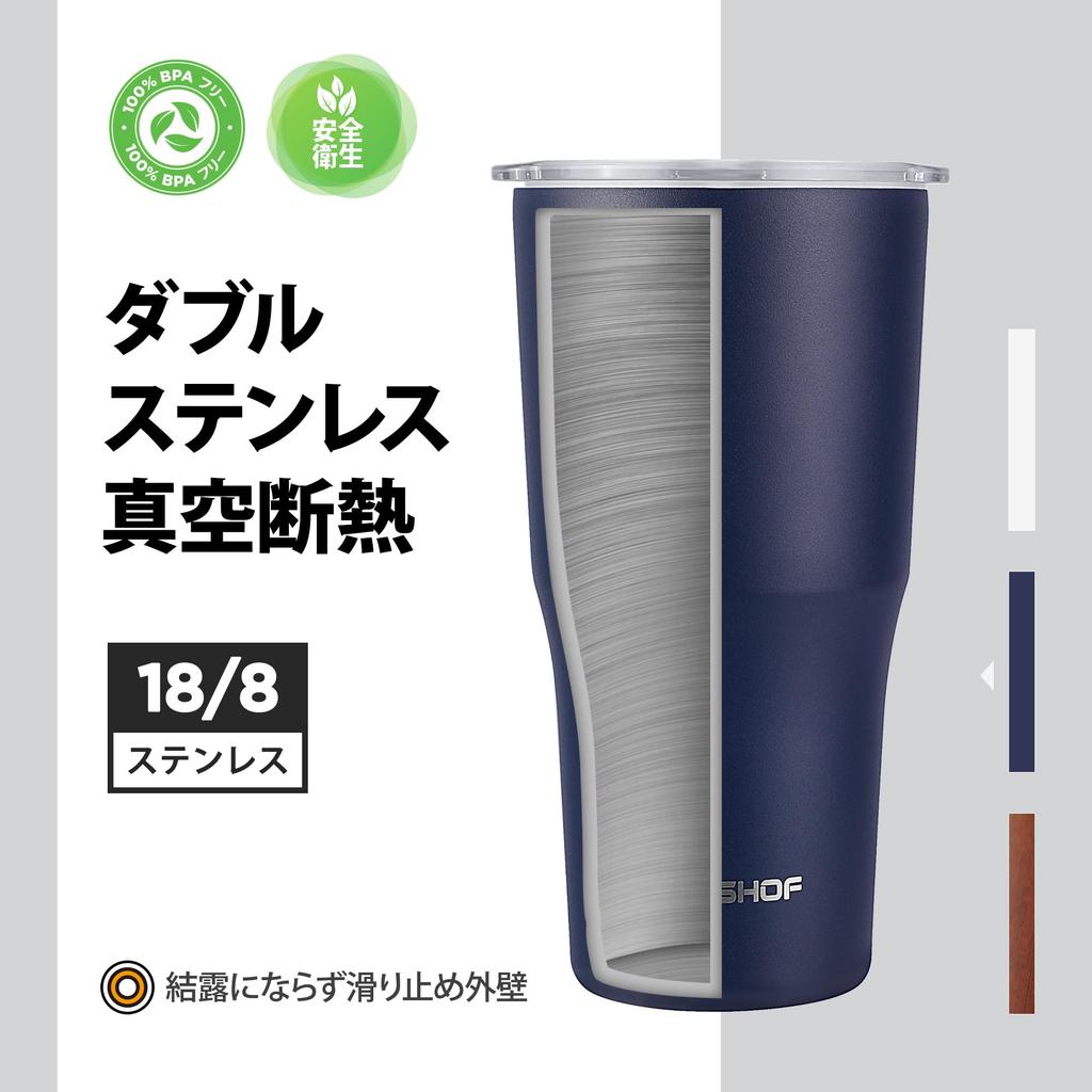 HAUSHOF 530ml Stainless Steel Tumbler with Straw and Lid, Coffee Cup, Water Bottle, Mug, Coffee Tumbler, Double-Walled Wall, Vacuum Insulated,
