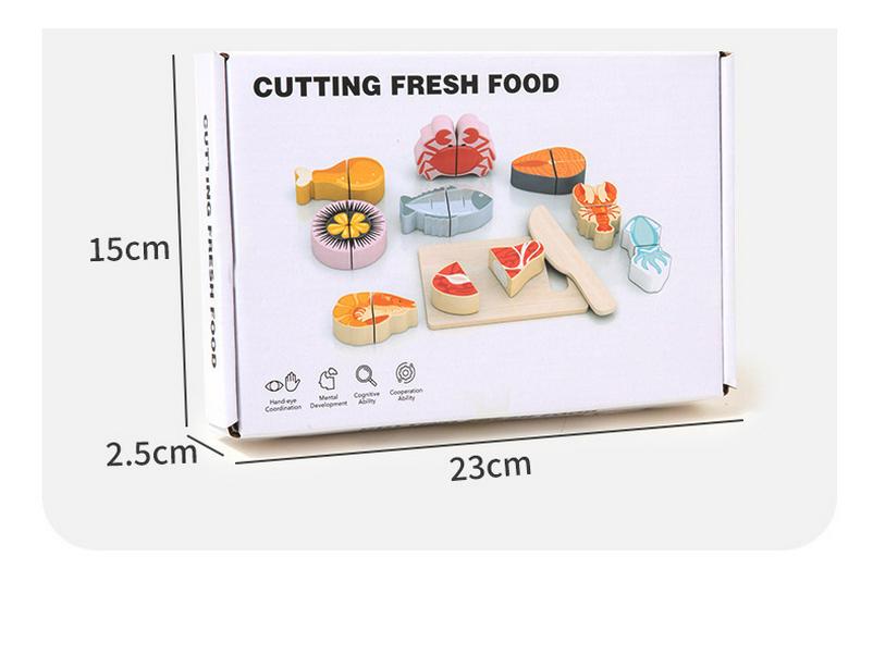 Wooden Velcro Cutting Fruits & Vegetables Play Set for Early Childhood Education