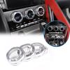 Für Jaguar F-TYPE 2013- Aluminiumlegierung Auto Klimaanlagenknopf Audio Lautstärkeregler Knopf Kreis Zierring Abdeckung Zubehör
