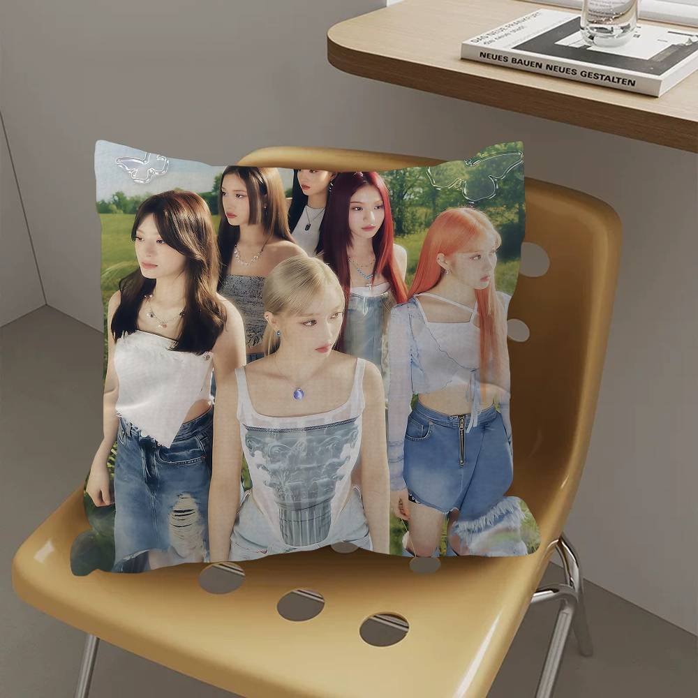 Kpop Group Sstayc Pillow Gift Home Office Decoration Bedroom Sofa Car Cushion Cover Case 45x45