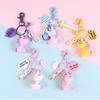 Creative Cartoon Rainbow Horse Unicorn Keychain Female Cute Ins Key Chain Student Schoolbag Pendant Small Gift