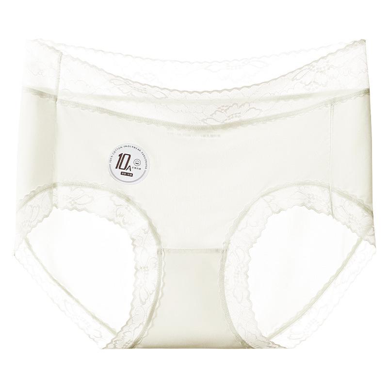 10A Antibacterial Seamless Women's Ice Silk Underwear with Lactic Acid Crotch, Camellia Design, Ultra-thin, High Elastic, Breathable Briefs