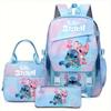 Large Capacity Schoolbag with Shoulder Strap; Student Three-piece Pencil Case Set