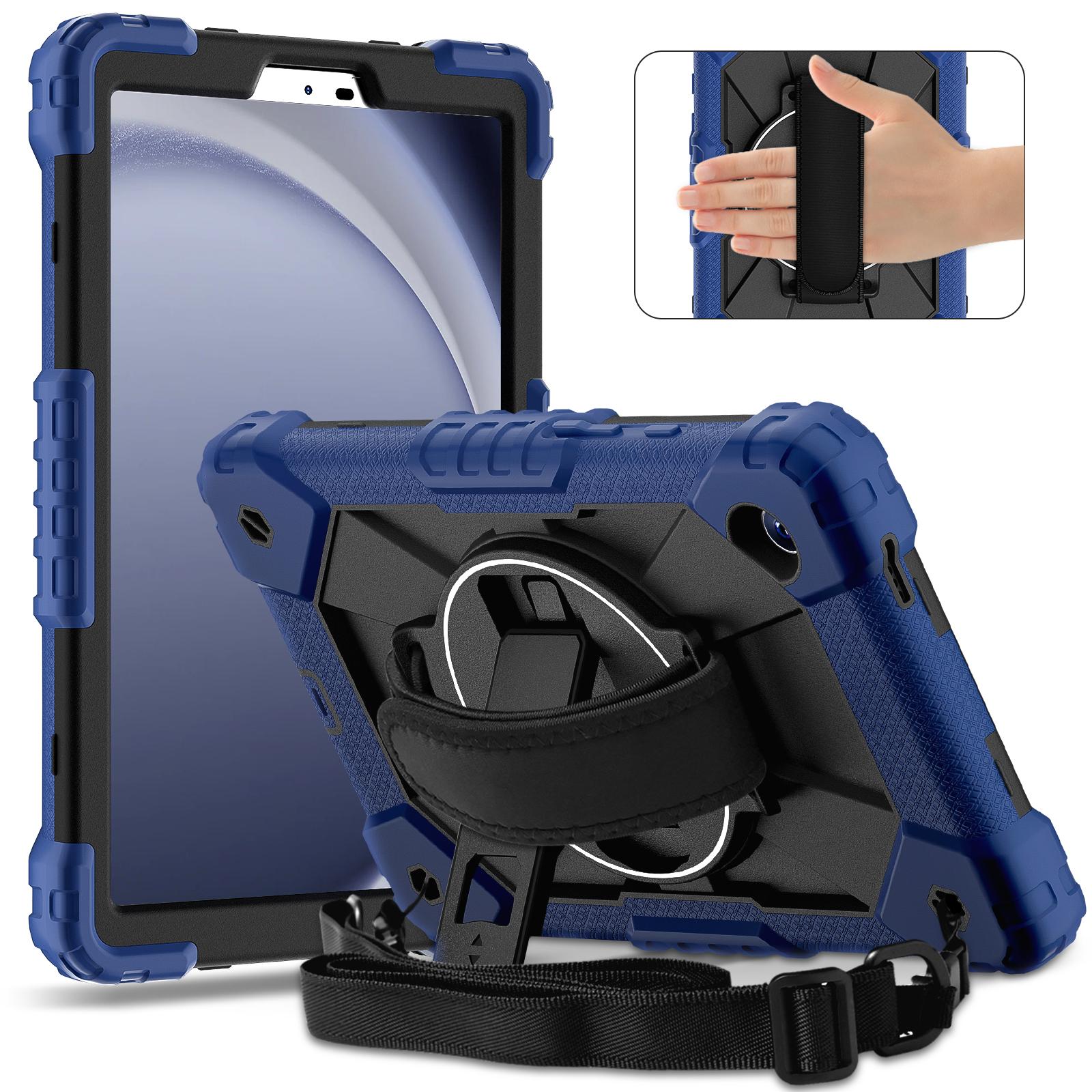 

Бронированный чехол для Samsung Galaxy Tab A11 8,7 дюйма 2025 SM-X110 X115 X117 Прочный противоударный чехол-подставка для планшета Ремешок для запястья Funda Tab A11 8.7inch