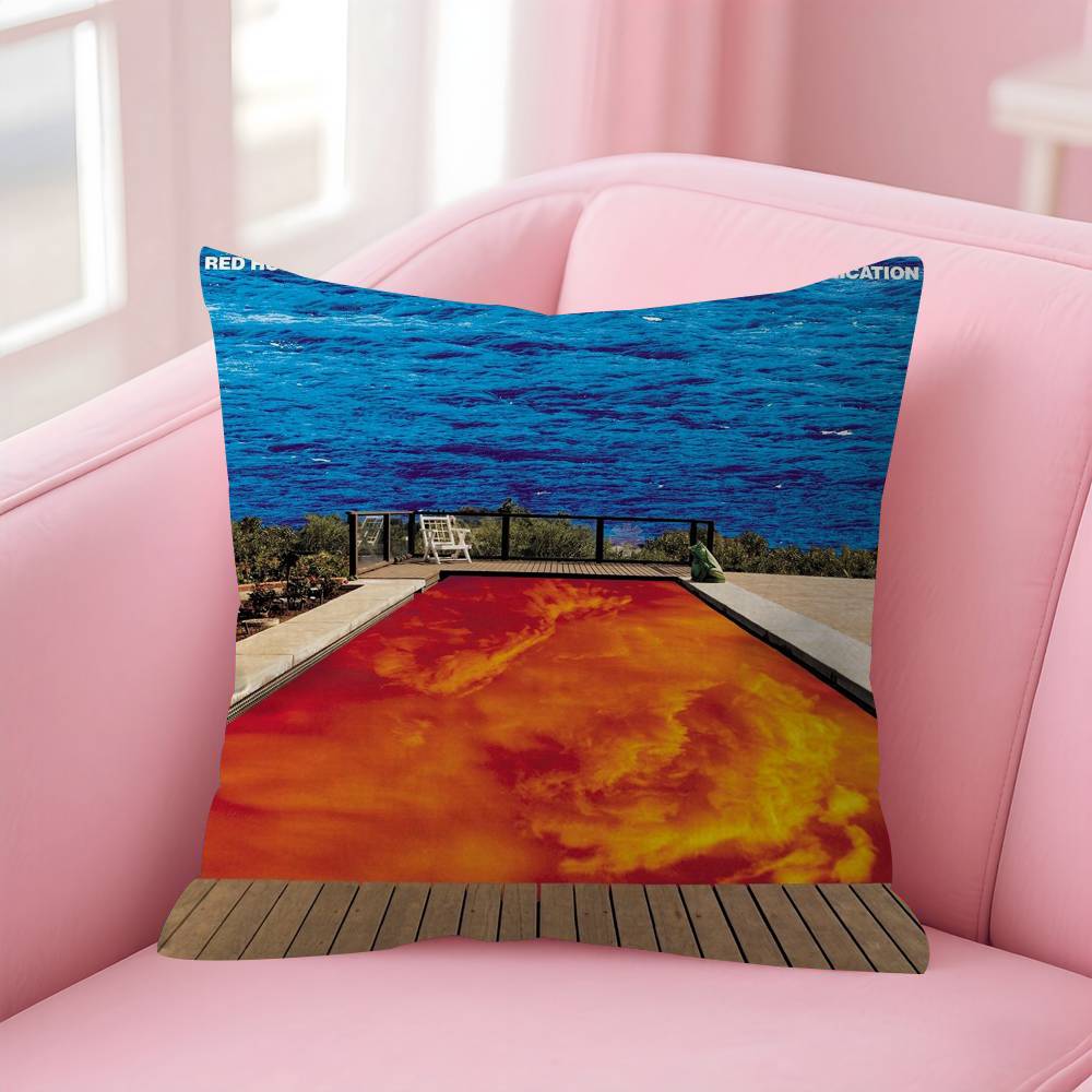 4545cm Cushion Cover Pillow Cover Decor Pillowcase Home Pillowcase for Couch Pillow Red Hot Chili PPeppers Band