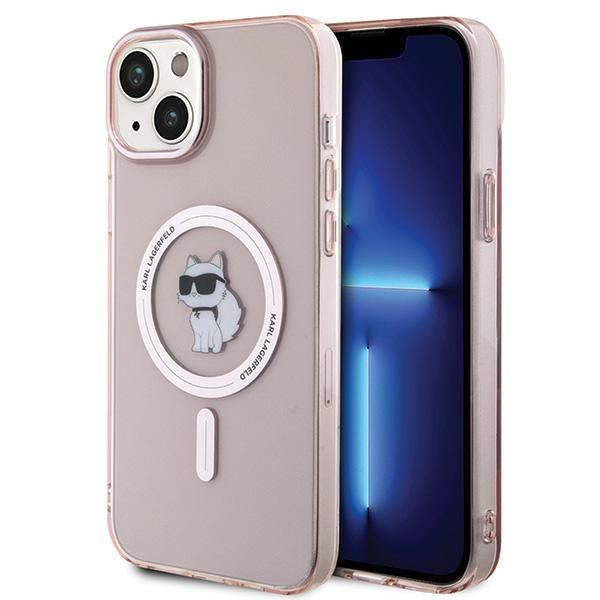 Karl Lagerfeld KLHMP15MHFCCNOP iPhone 15Plus / 14 Plus 6.7" Pink Hardcase IML Choupette MagSafe