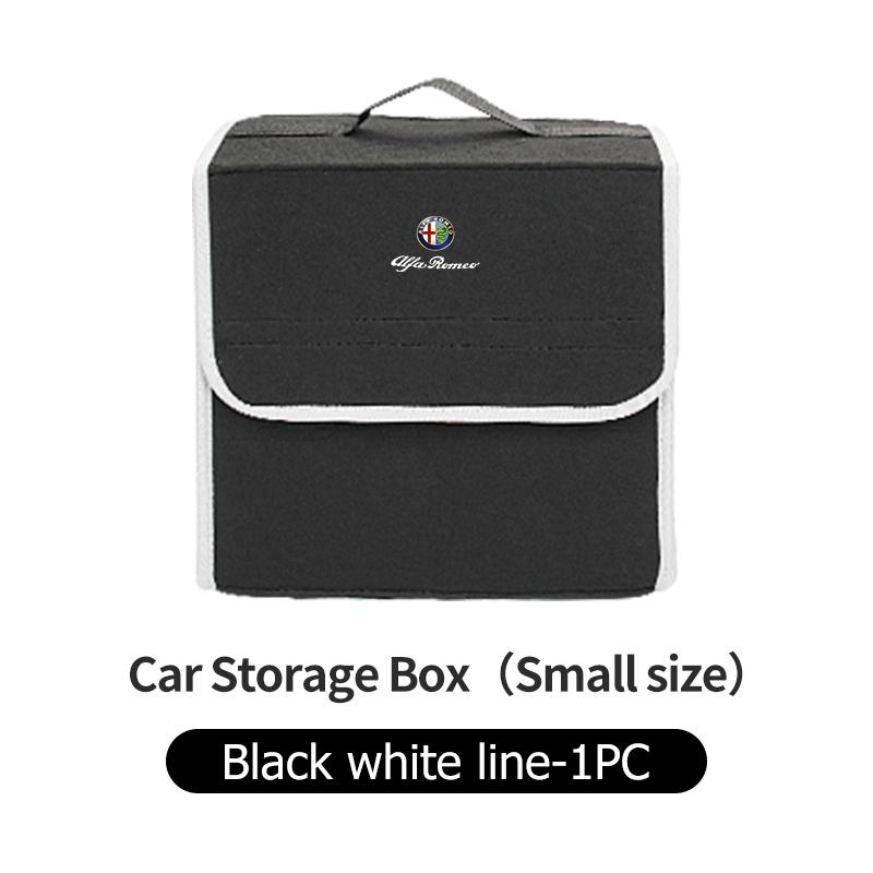 2026 Hot Alfa Romeo Felt Car Logo Trunk Organizer Bag Foldable Trip Storage Box Interior Accessories For Alfa Romeo Giulia 147 M