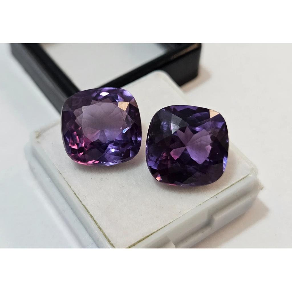 Natural Alexandrite Color Changing Cushion Cut 19+ Ct Pair Beautiful Gemstone