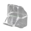 24TE 10Pcs/Set Transparent Bird Feeding Box Dispenser Parrots Feeder with Stable Construction Antisplash Design