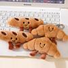Croissant Schlüsselanhänger Cartoon Design Kawaii Plüschtier Anhänger für Autoschlüssel Tasche Anhänger Mädchen Geschenk