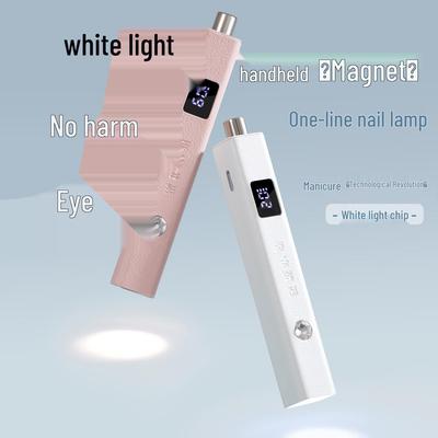 Portable White Light Magnetic Nail Art Lamp - No Blackening, Fast Drying, Nail Salon Essential