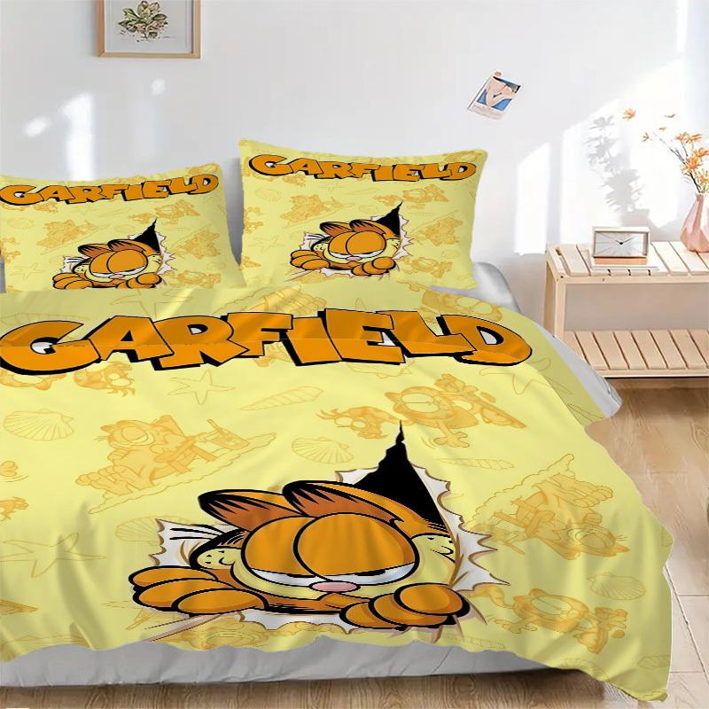 

3pcs Garfield, Cat Cover Set, 1 Cover + 2 Pillowcases (No Insert), Bedding for All Seasons, Bedding,Bedroom Decor yy250922022 135x200cm