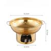 Stainless Steel Hot Pot with Double Ears Thai Tom Yum Kung Pot Fast Heating Household Hot Pot for Fruit Salmon Snack Shrimp