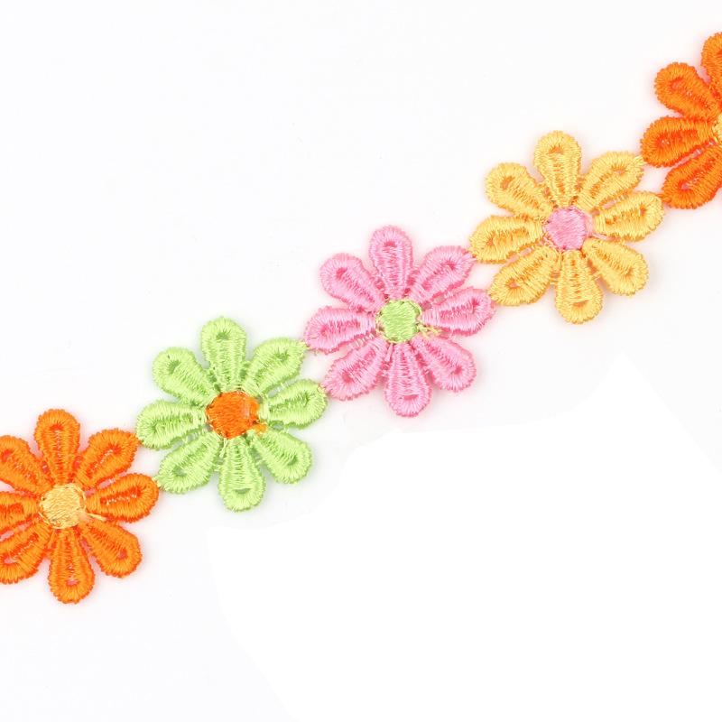 Color Lace Small Flower Accessories Handmade Diy Lace Edge With Clothes Curtain Embroidery Fabric Material Decoration