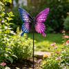12 Inch Butterfly Garden Stake Decorative Metal Butterfly Stake Outdoor Colorful Butterfly Yard Art for Lawn Porch Pathway Yard Patio Plant Pot Decor