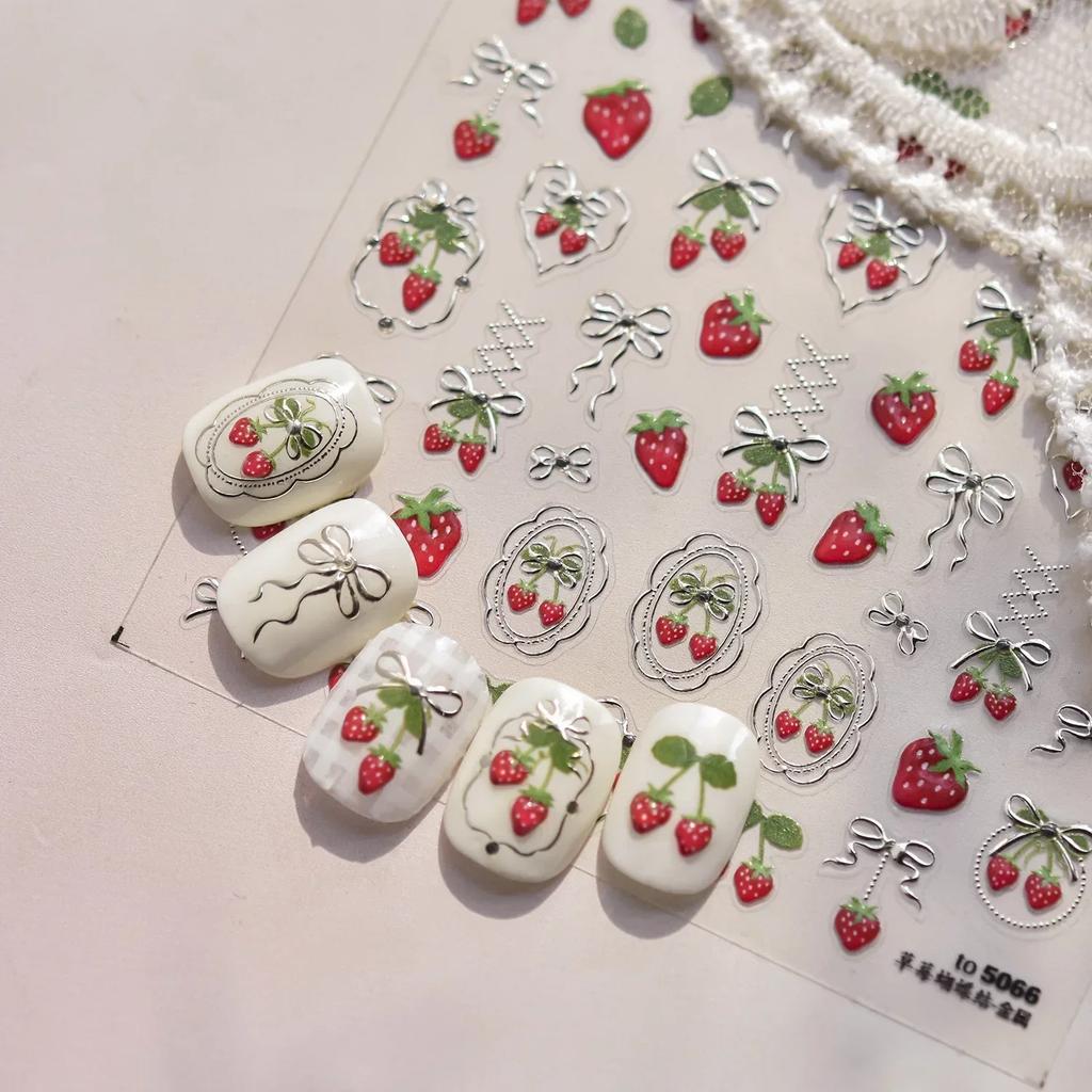 Beach Shell Swim Ring Bikini Watermelon Cat Ice Cream Crab Sunglass Coconut Tree Flowers Fruits Nail Art Stickers Decals