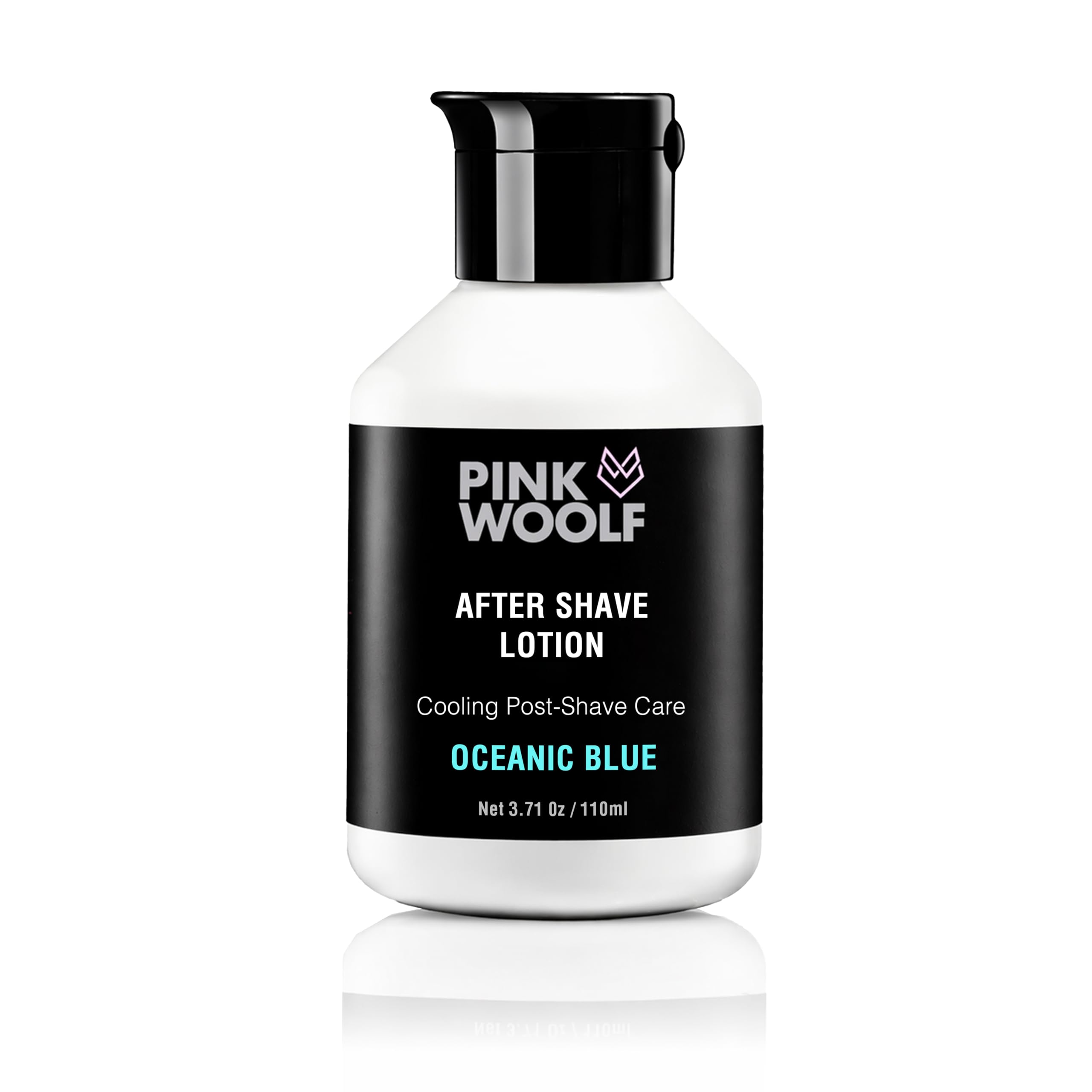 Лосьон после бритья PINK WOOLF для мужчин | Охлаждающий уход после бритья для жирной кожи | Океанический синий | Без спирта, легкий, нежирный | От раздражения после бритья R