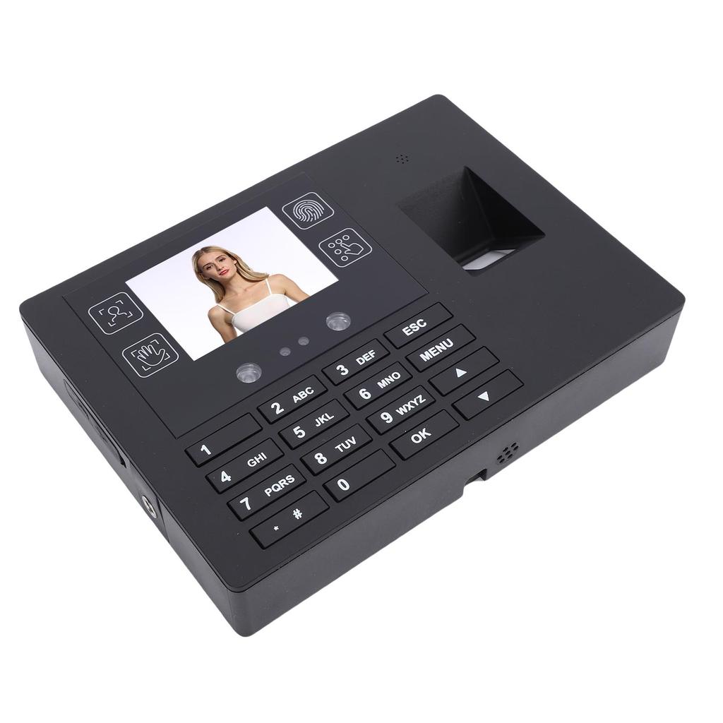4 In 1 Employee Biometric Time Clock Face Fingerprint Palm Print PIN Clock In Out Machine for Small Business Time