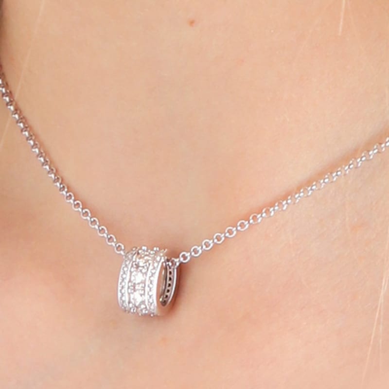 

dfarbe white gold natural moissanite new carved necklace free