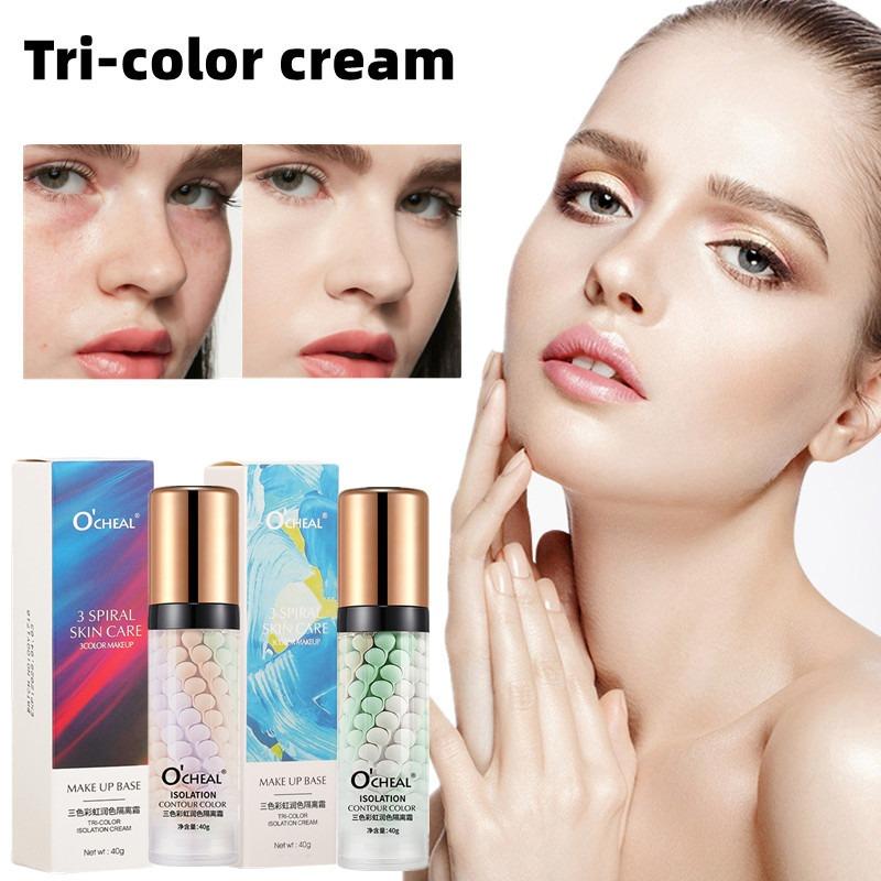 

O CHEAL Tricolor Makeup Cream Осветляющий, освежающий, питательный, увлажняющий и натуральный крем-лосьон для макияжа
