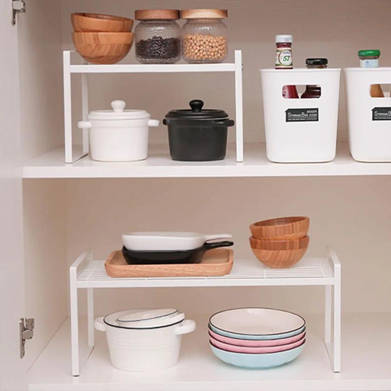 Desktop Storage Rack Multifunctional Cabinet Layered Shelf Save Space Iron Art Organizers Uitable For Kitchen Bedroom Holder