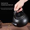 Thickened Stainless Steel Black Classical Teapot for Restaurant and Hotel, Induction-Compatible, Small Tea Art Kettle.
