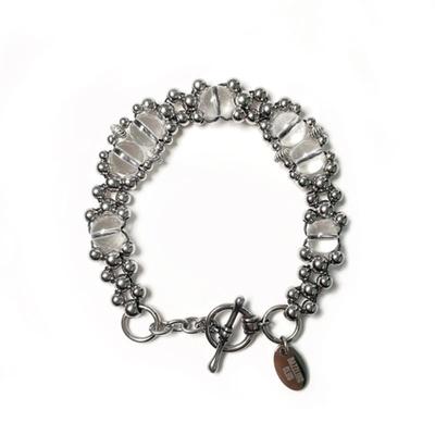 Dazzling Club SILVER & CLEAR QUARTZ BRACELET