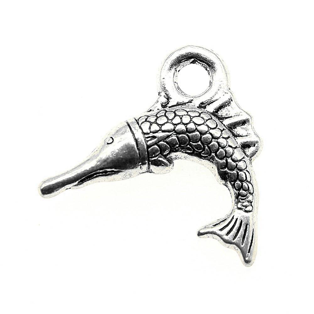 Fisch-Anhänger Vintage Legierung Anhänger Für DIY Schmuck Meeres-Thema Bastelbedarf
