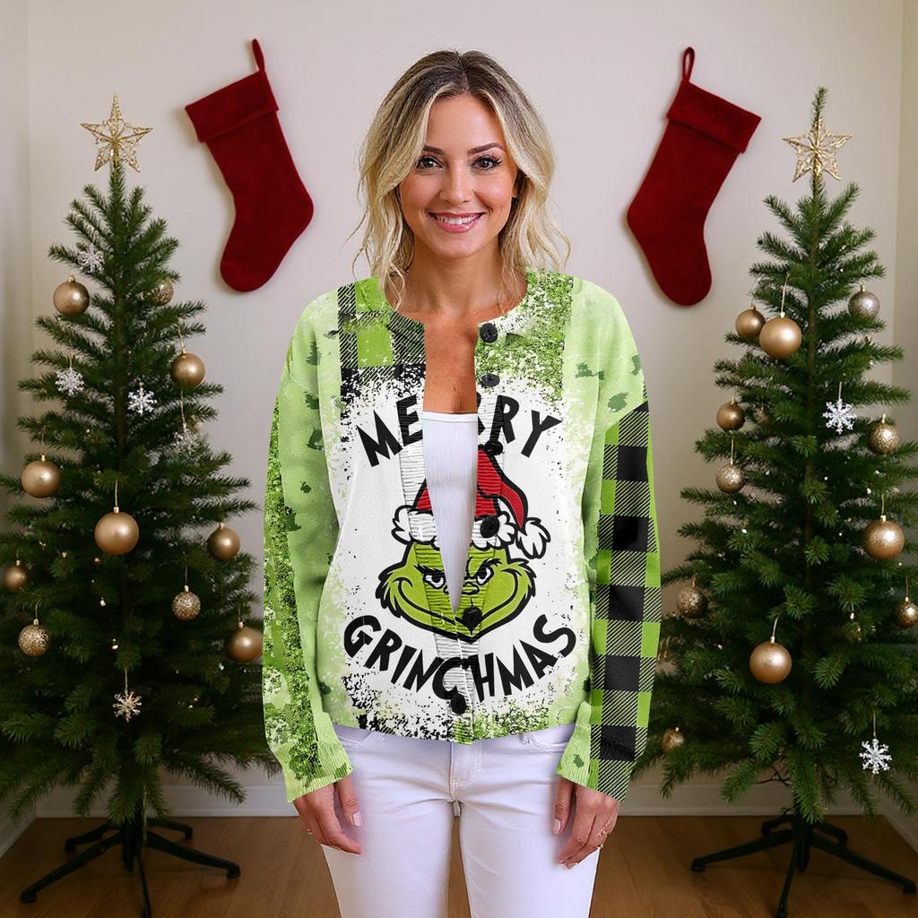 Women'S Christmas Sweater Cute Fun Christmas Sweater Fall And Winter Long Sleeve Knitted Sweater