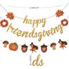 Happy Friendsgiving Banner Prestrung, Happy Thanksgiving Party Decorations, Friendsgiving Supplies for Party Home Office Mantel, NO DIY