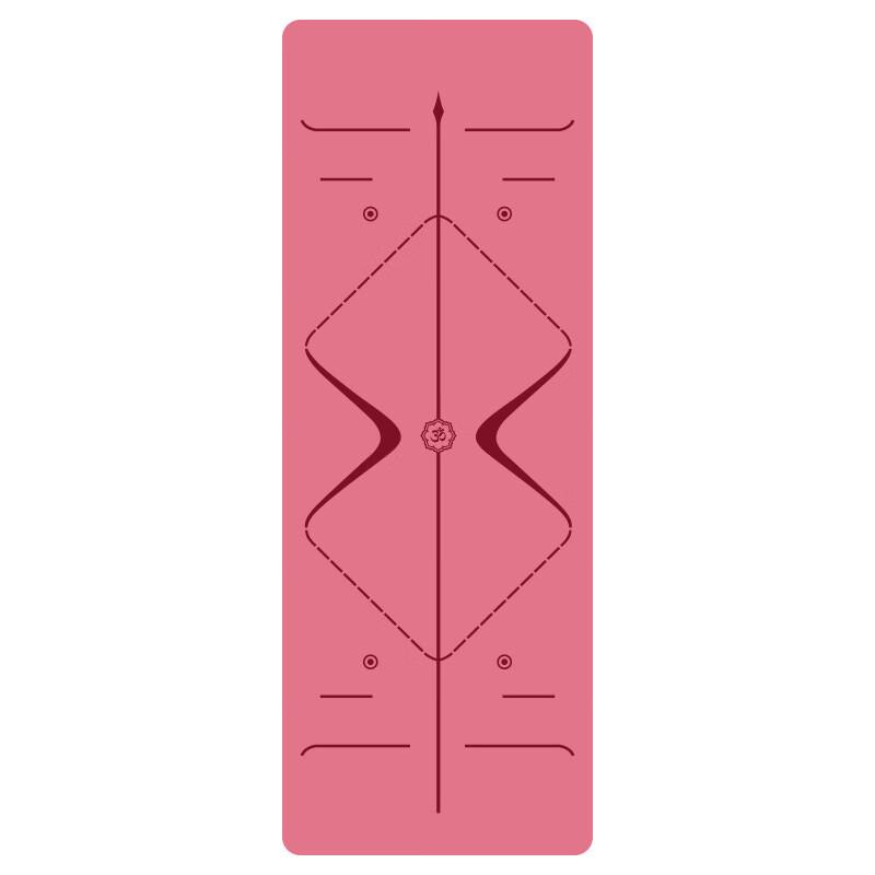 Rubber Yoga Mat with Alignment Lines