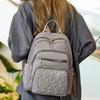 Quilting Stitch & Studs Backpack for Women, Fashion Simple Casual Daypack, Versatile Commuter Bag