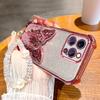 Lanyard Plating Butterfly Holder Silicone Case For Iphone 16 11 12 13 17 14 15 Pro Max 7 8 Plus Mini Shockproof Stand Back Cover