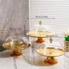 Snacks and Dessert Table Ornaments Display Stand with Covering Cake Stand Living Room Home Use Snack Plate Fruit Dish Single Layer Fruit Plate
