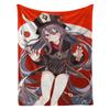 Anime Hu Tao Flannel Blanket - Genshin Impact Four-Season ACG Themed Nap Throw