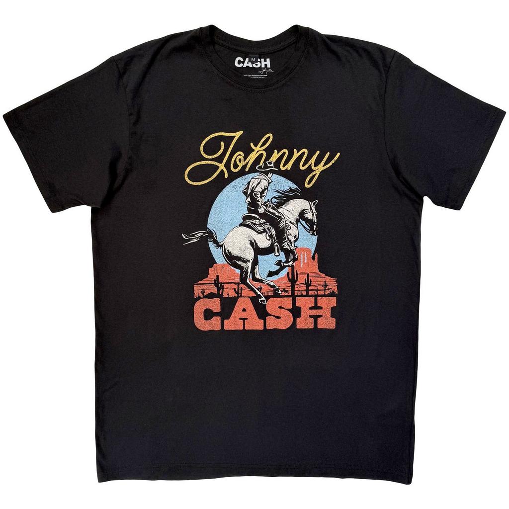 Johnny Cash - Cowboy - Schwarzes Carbon-T-Shirt