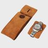 Suede Cowhide Leather Mechanical Watch & Portable Storage Bag