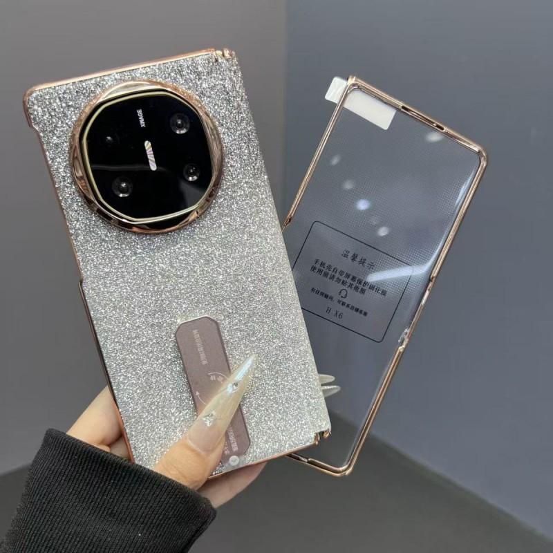 Foldable Phone Case Mate X5 X6 With Rotating Stand Sparkle Gradient Cover PET Material