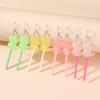 Luminous Simulated Lollipop Funny Dinosaur 7 Candy Colors Drop Earrings for Women Simple Trend Creative Ear Zircon Wholesale