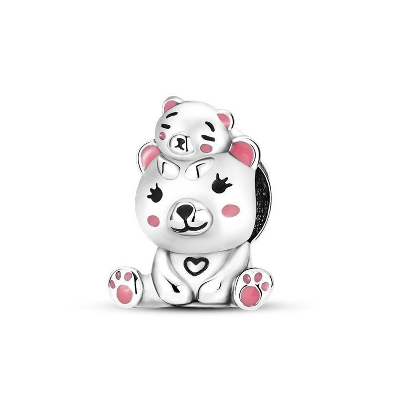 Copper Animal Charms Bear Rabbit Dog Panda Elephant Pig Kapibala Beads Pendants Fit Bracelet Diy Fine Jewelry Gift