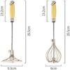 Stainless Steel Semi-Automatic Egg Beater Adjustable Small Household Manual Rotary Egg Whipping Whisk